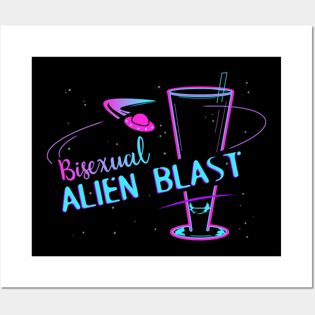 Bisexual Alien Blast Wall Art by mint_tees